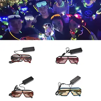 Standardni Slog Dveh Barvnih EL Flash Očala DJ Svetla Očala, EL Žice Moda Neon LED Luči Stranka Plesnih Predstavah Rekviziti