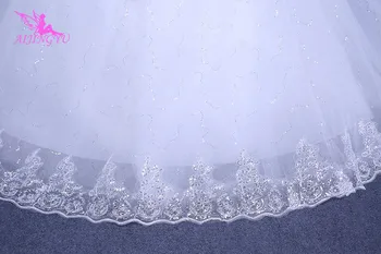 AIJINGYU 2021 bela nove vroče prodajo poceni žogo obleke čipke nazaj formalno nevesta obleke, poročna obleka WK149