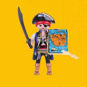 Enotni Prodaje 7.5 cm Playmobil Dejanje Slika Pirat Fairy Queen Policist Vitez Gasilci Playmobil Prvotni Model, Otroci Igrače Darilo