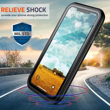 Shockproof Primeru za iPhone 7 8 Plus X XS XR 11 Pro Max Celotno Telo Oklep Odbijača Shockproof Prozoren Pokrov Primeru za 11pro Coque