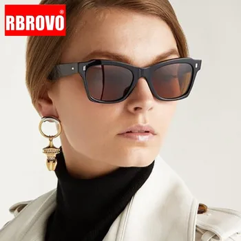 RBROVO 2021 Moda Classic Vintage sončna Očala Ženske 2021 Cateye Očala za Moške, Kovinsko Retro Beat Street Lunette De Soleil Femme