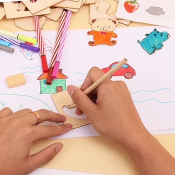 Logwood Lesene igrače igrača Risanja nastavljen 100 kozarcev odbor Šolskega Barve Učenje Izobraževalni Kolorit noteook Barve, Barvanje Odbor