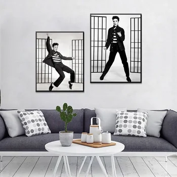 Platno Slikarstvo Klasični Ples Elvis Presley Tiskanja Stenske Slike Za Dnevni Sobi Doma Dekoracijo Plakatov In Fotografij