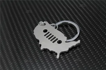 Iz nerjavečega Jekla, obesek za ključe, ki so Primerni za Jeep Wrangler Glavni ZDA Zemljevid key ring verige vrečko obesek