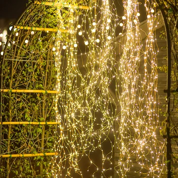 200/280LED Trto Sončne Niz Lahka, vodoodporna LED Bakrene Žice DIY Niz Počitnice na Prostem Božično zabavo, Poroko Vrt