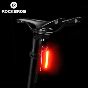 ROCKBROS Kolesarske Luči Zadnje Kolo Luči LED USB Kolesarjenje Rep Lučka za Kolo Sedlo Svetlobe luces bici MTB Pribor Kolo Luč