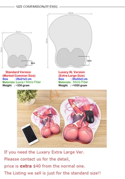 Anime Ne Igra Nobene Življenje Shiro Jibril Okolju Prijazno 3D Seksi Prsi Zadnjici Silikonski Gel Mousepad Zapestje Ostali Gaming Mouse Pad Mat