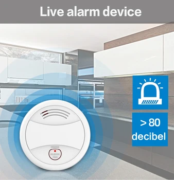 GauTone PA443W WiFi Dima Alarm Tuya Smart Življenje Požarno Zaščito Smokehouse Alarmni Sistem Home Security Dima Detektor
