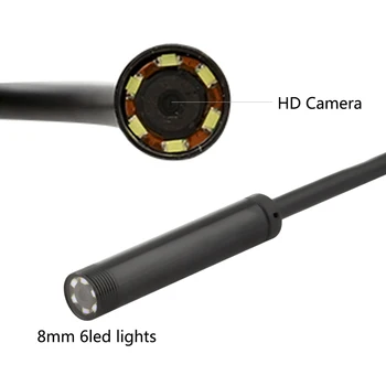 Novi HD WIFI 8 MM 720P 1/2/5m Kabel Nepremočljiva Endoskop-Pregledovalna Kamera Android, IOS Mini Kamero Pregleda vozila Endoskopski