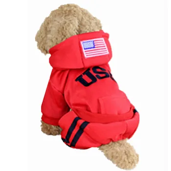 ZDA Zimska Oblačila za Pse, Moda Pet-Bisage, Plašči za Jumpsuit Bombaž Jakno s Kapuco Šport Oblačila Za Majhne Pse Oblačila 25S2Q