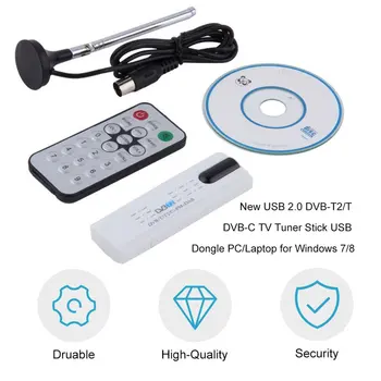2017 Nov Prihod USB 2.0 DVB-T2 T, DVB-C TV Sprejemnik Stick USB Dongle za Prenosni RAČUNALNIK za Windows 7/8 TV Sprejemnik