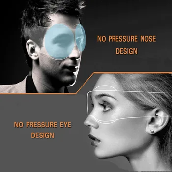 Modularna Nastavljiv 3D Spanja Oči Masko Dihanje Eyeshade Kritje Senci Oči Obliž Potovanja Ostalo Nasumice Blinders Sleepmasker