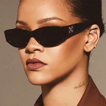 Nova Moda Mala Mačka Oči, Sončna Očala Ženske Vintage Modnih Očal Rihanna Oblikovalec Blagovne Znamke Črni Odtenki Sončna Očala Oculos De Sol