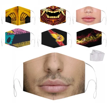 Stroj za enkratno uporabo za Odrasle Velika Usta 3D Tiskanih Obraz Tkanine Maske Dokaz Masko Španija