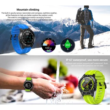 Moysdio M5S Pametno Gledati Smartwatch GPS Moških 2020 Kompas, Barometer Altitude Prostem Moške Gledati Poln na Dotik Fitnes Pametno Gledati