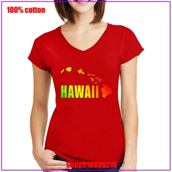Havajska Otoki 2 t majica za vrhovi ženske 2020 Bela Slim Nekaj Rokavi Belo Slim Nekaj Tees Nova Zasnova Stranka, T-majice, Vrhovi