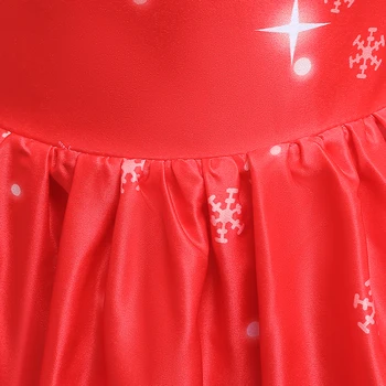 Rdeča Božič Obleko Festival Santa Claus Snežaka, Kratek Rokav, Tiskanje Obleko za Dekle Žogo Obleke Smešno Stranka Obleko Oblačila SD050