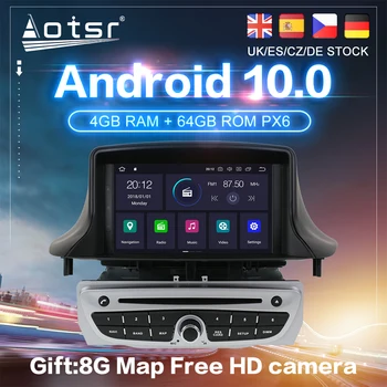 Android 10 PX6 Za Renault Megane 3 2008-Avto GPS Navigacija Auto Radio, Predvajalnik DVD Multimedijski Predvajalnik Videa glavne enote 2din DSP