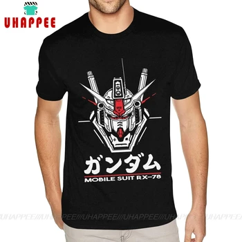 Vrhovi RX-78 Gundam t shirt Meri Kratkimi Rokavi Moški Za Moške 4XL Black Tee Majice