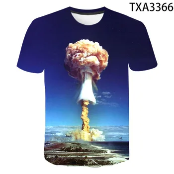 Nove skupnosti za Atomsko Eksplozijo Bombe, 3D Tiskanih majica s kratkimi rokavi Moški Ženske Otroci T-shirt Poletje Fant Dekle Otroci Modni Slog Ulične Vrhovi Tee