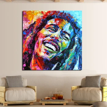 JQHYART Bob Marley Portret Oljna slika, Akril Na Platno Umetniške grafike Za Dnevna Soba Dekoracijo Doma Ni Uokvirjena