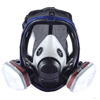 Kemični masko 6800 7 v 1 6001 Plinsko Masko kisline prah Respirator Barve Pesticidov Sprej Silikonskega filter Laboratorij kartuše varjenje