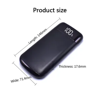 Dvojno USB mobile power supply z močjo zaslon 5V 2.1 litijeve baterije za IPhone, samsung huawei xiaomi mobilne moč