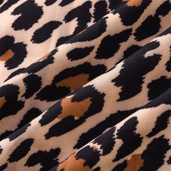 Seksi Ženske Obleke Open Plus Velikost Leopard Splice Natisni Priložnostne Modne Dame Oblačenja Datum Počitnice
