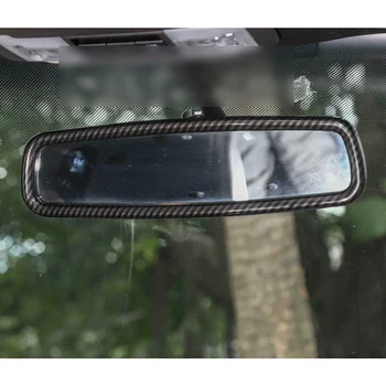 Ogljikovih Vlaken Teksturo Notranje Rearview Mirror Trim Obroč Pokrov so primerni za Ford F150 Mustang 2016 2017