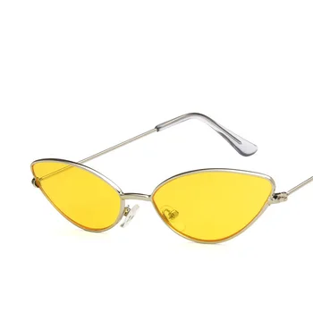 2019 Nove modne Dame Mačka Oči Klasične Ženske Reflektivni sončna Očala Niansirane Barve Objektiv Black Veliki Kovinski okvir sončna Očala