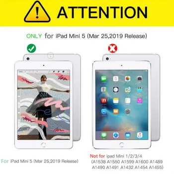 Ohišje Za iPad mini 5. 2019 Sprostitev Funda Cover Za Ipad Mini 5 A2124 A2126 A2133 7.9