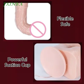 FXINBA 3 Velikost Realističen Dildo, Vibrator za Daljinsko Velik Ogromen Penis, Vibrator za Klitoris G Spot za Odrasle Sex Igrače za Ženske Masturbator Igrača