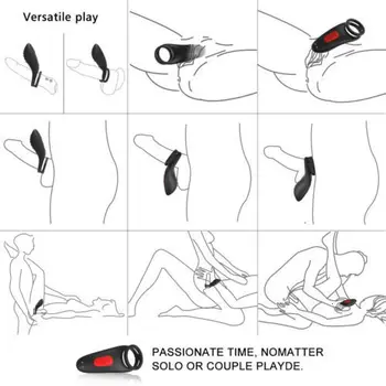 HIMALL 9 Vibracije Spodbujanje Petelin Dvojno Tesnilo Penis Vagine, Klitoris Moški Par, Seks Igrače, Daljinsko