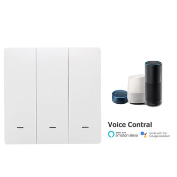 WiFi Smart Stikalo Potisnite Gumb Smart Life/Tuya APP Remote Control google doma glasovni nadzor za 1/2/3 Banda Nična in Ogenj Line