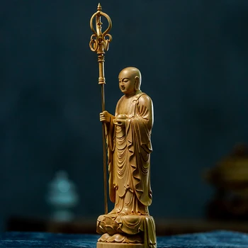 24 CM iz Masivnega lesa Buda kipi, Kipi kralj, Bodhisattva,pikolovski lesa carvinga, doma decors Budistični tempelj dekor