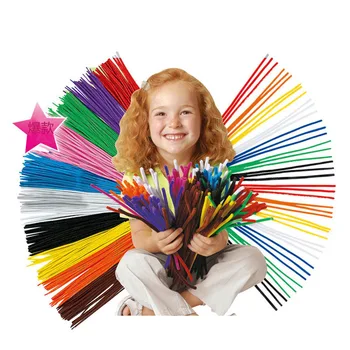 100 kozarcev 30 cm Multi Color Ženiljska Izhaja Cevi Čistila Stranka Diy Umetnostne Obrti Otroci Plišastih Izobraževalne Cevi Material izdelan Ročno Nove Igrače