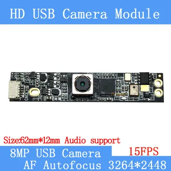 15FPS UVC USB modula kamere 800W SONY IMX179 AF samodejno ostrenje HD prepoznavanje obrazov fotoaparat podpira audio