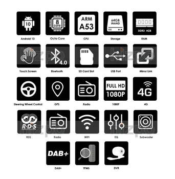 DSP IP Avto Multimedia player Android 9.0 GPS 2 Din Avto Autoradio Radio Za VW/Volkswagen/Golf/Polo/Passat/b7/b6/SEDEŽ/leon/Skoda