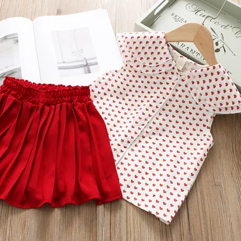 Tovarniško Neposredna Prodajna Dekliška Oblačila, ki Poleti 2019 Baby Dekleta Nove Modne Obleke Bluzo Srajco in Krilo Določa Otroci Oblačila
