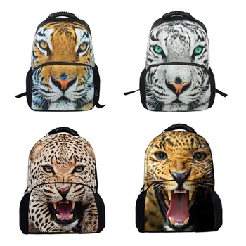 živali nahrbtnik za otroke, fantje leopard, tiger dinozaver tiskanje za moške, potovalne torbe za kakovost platno nahrbtnik bookbag