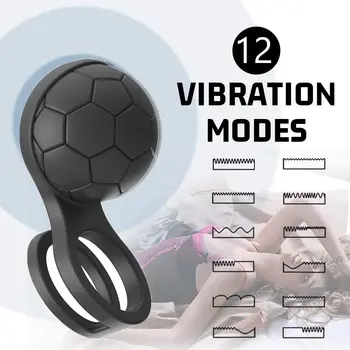 Dvojno Petelin z vibriranjem Obroč za Težje Močnejši Dlje Trajajoče Erekcije,12 Vibracije Načini Klitoris Stimulator Krepitev Igrače
