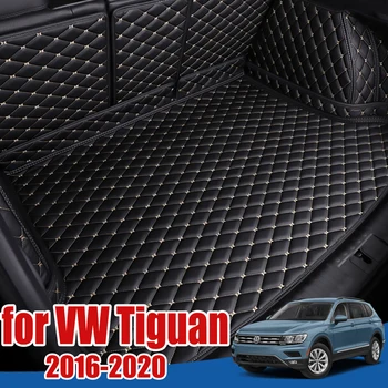 Avtomobilski prtljažnik Pladenj Tla Protector za Volkswagen VW Tiguan OGLAS BW 2016 2017 2018 2019 2020 2021 Tovora Linijskih Boot Preprogo Pad Trunk Mat