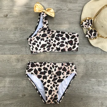 Leopard Natisniti Deklet Bikini 2020 Lok Otroci, Otroci Kopalke, Kopalke Baby Brazilski Bikini Kopalke, Kopalke Biquini 291