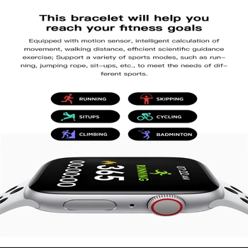 2020 N007 1.54 Palčni IPS Bluetooth Push Opomnik Pametno Gledati Android, IOS Srčni utrip in Krvni Tlak Smartwatch Moški Ženske