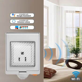 SONOFF S55 Nepremočljiva Wifi Smart Home električno Vtičnico Časovnik Prostem AU/EU/UK/US/ZA Svečke APLIKACIJO Glasovni Daljinski upravljalnik Deluje z Alexa
