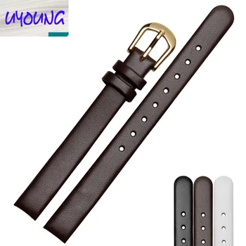 UYONG visoke kakovosti pravega usnja za lady Žensk Watchband 10 mm fit C-K K4323209 K4323116 K43231LT watchband trak +orodja