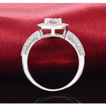Moda srebrne barve Udejstvovanje Obroči Za Ženske Poroko božično zabavo, darilo prst nakit R220