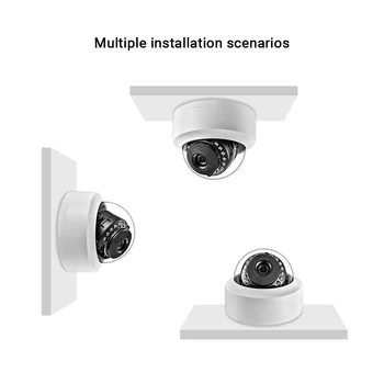Infrardeči 5MP IP Dome Nadzor CCTV Kamere Zaprtih Wide Angle Fisheye Zaznavanje Gibanja Home Security Kamera Nočno gledanje 20M
