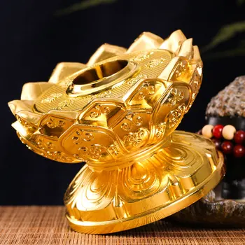 Budistični Dobave Zlitine Kovin Lotus Zlato Podstavek Lepe Lotus Molitev Znanja, Molitev Kolesce Za Uporabo Z Ročajem