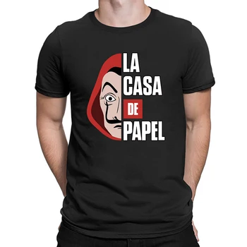La Casa De Papel T Shirt TV Serije Denar Heist Hiša iz Papirja Vrhovi Poletje Nov Prihod Moških Kratek Rokav Priložnostne Cotton Tee